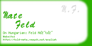 mate feld business card